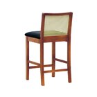 Banqueta Média Pérola Com 62cm Altura Madeira Maciça Encosto