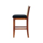 Banqueta Média Pérola Com 62cm Altura Madeira Maciça Encosto