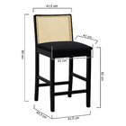 Banqueta Média Pérola Madeira Maciça Com Telinha C/ 62cm Altu