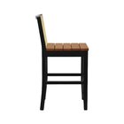 Banqueta Média Pérola Madeira Maciça Com Telinha C/ 62cm Altu