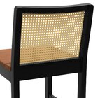 Banqueta Média Pérola Madeira Maciça Com Telinha C/ 62cm Altu