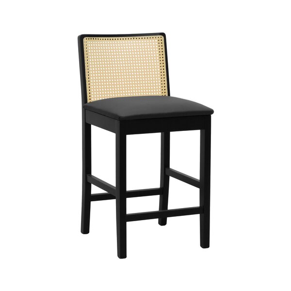 Banqueta Média Pérola Madeira Maciça Com Telinha C/ 62cm Altu