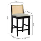 Banqueta Média Pérola Madeira Maciça Com Telinha C/ 62cm Altu