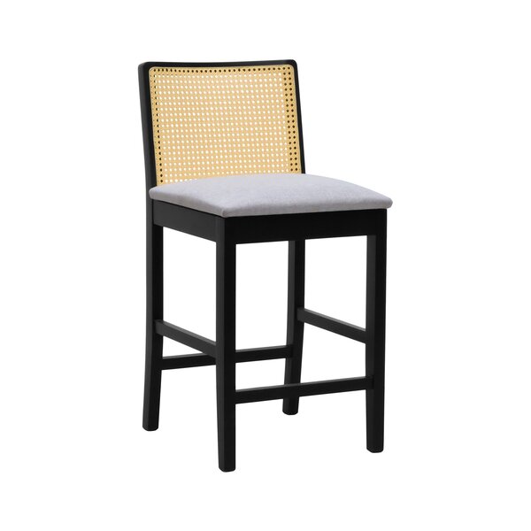 Banqueta Média Pérola Madeira Maciça Com Telinha C/ 62cm Altu