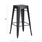 Banqueta Metalica - Preto