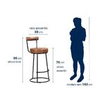 Banqueta Miami 96cm Couríssimo - Salaone