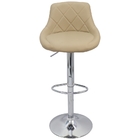 Banqueta Milano Carmel Estofada Giratória C/ Regulagem - Bege