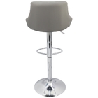 Banqueta Milano Carmel Estofada Giratória C/ Regulagem - Cinza