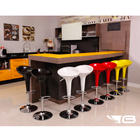 Banqueta Moderna Tulipa Lotus Em Bar Cozinha Cor:preto