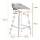 Banqueta Monaco - Azul Marinho