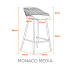 Banqueta Monaco Média - Nude