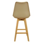 Banqueta Monty Leda Luisa Saarinen Alta Base Fixa Madeira - B