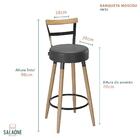 Banqueta Moscou Alta 70cm - Salaone