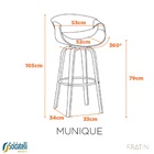 Banqueta Munique - Preta