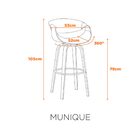 Banqueta Munique - Preta