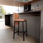 Banqueta Nápoles  Preto/caramelo