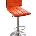 Banqueta Neuma Matelasse Base Disco - Laranja