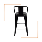 Banqueta Oficial Webshop Tolix Alta Preta Com Encosto Design