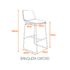 Banqueta Oxford - Cinza Vintage
