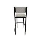 Banqueta Para Bar Alta Empilhável Cor Preta Assento E Encosto