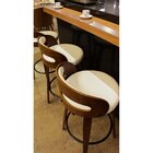 Banqueta Para Cozinha Alta Giratória Madeira Roma Branco