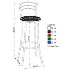Banqueta Para Cozinha Alta Pintada Marrom Bp26/a - A109 Marrom