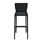 Banqueta Para Cozinha Alta Tramontina Safira Preta Em Polipro