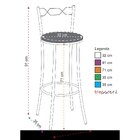 Banqueta Para Cozinha Bc51/a - A107 Cromada/vermelho