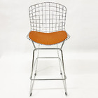 Banqueta Para Cozinha Bertoia Maciça Cromada Assento Cobre Al