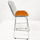 Banqueta Para Cozinha Bertoia Maciça Cromada Assento Cobre Al