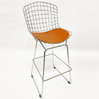 Banqueta Para Cozinha Bertoia Maciça Cromada Assento Cobre Al