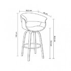 Banqueta Para Cozinha Betim Pu Branco Base Madeira Branco