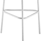 Banqueta Para Cozinha Com Base De Aço Cumbuca Branco/nature