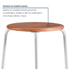 Banqueta Para Cozinha Com Base De Aço Cumbuca Branco/nature