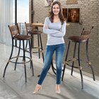 Banqueta Para Cozinha Em Aço E Junco Bistrô Confort  Preto/co