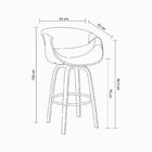 Banqueta Para Cozinha Giratória Base De Madeira Com Apoio Nic