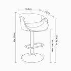 Banqueta Para Cozinha Giratória Base Disco Com Apoio Nicole C