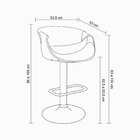 Banqueta Para Cozinha Giratória Base Disco Com Apoio Nicole P