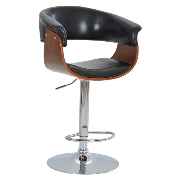 Banqueta Para Cozinha Giratória Brenna Base Disco Pu Sintétic