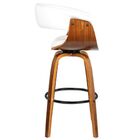 Banqueta Para Cozinha Giratória Brenna Base Madeira Pu Sintét