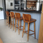 Banqueta Para Cozinha Madeira Alta Bar Imbuia