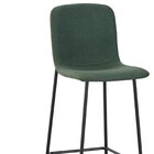 Banqueta Para Cozinha Pés Em Aço Celeste Bouclê Verde Oliva