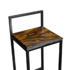 Banqueta Para Cozinha Premium Craqueada Imbuia