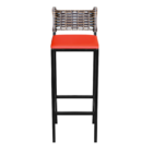 Banqueta Para Cozinha Ratan Industrial Premium Vermelho