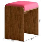 Banqueta Para Penteadeira 100% Mdf Almofadada Stilo Castanho