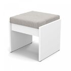 Banqueta Para Penteadeira Almofadada Versátil  Branco