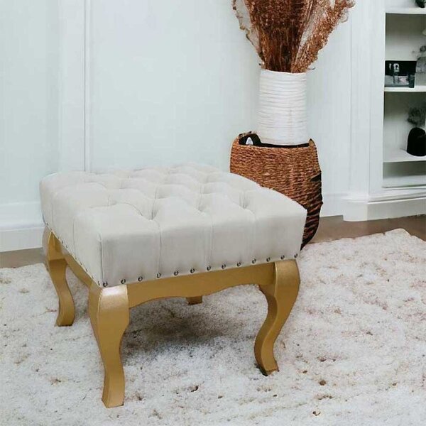 Banqueta Para Quarto Estilo Retrô Linha De Luxo Clássica Luna