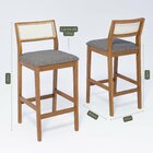 Banqueta Para Sala De Jantar Bella Natuame Madeira/grafite