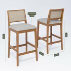 Banqueta Para Sala De Jantar Buriti Natuame Madeira/cinza