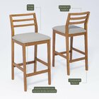 Banqueta Para Sala De Jantar Em Madeira Maciça Oliva Madeira